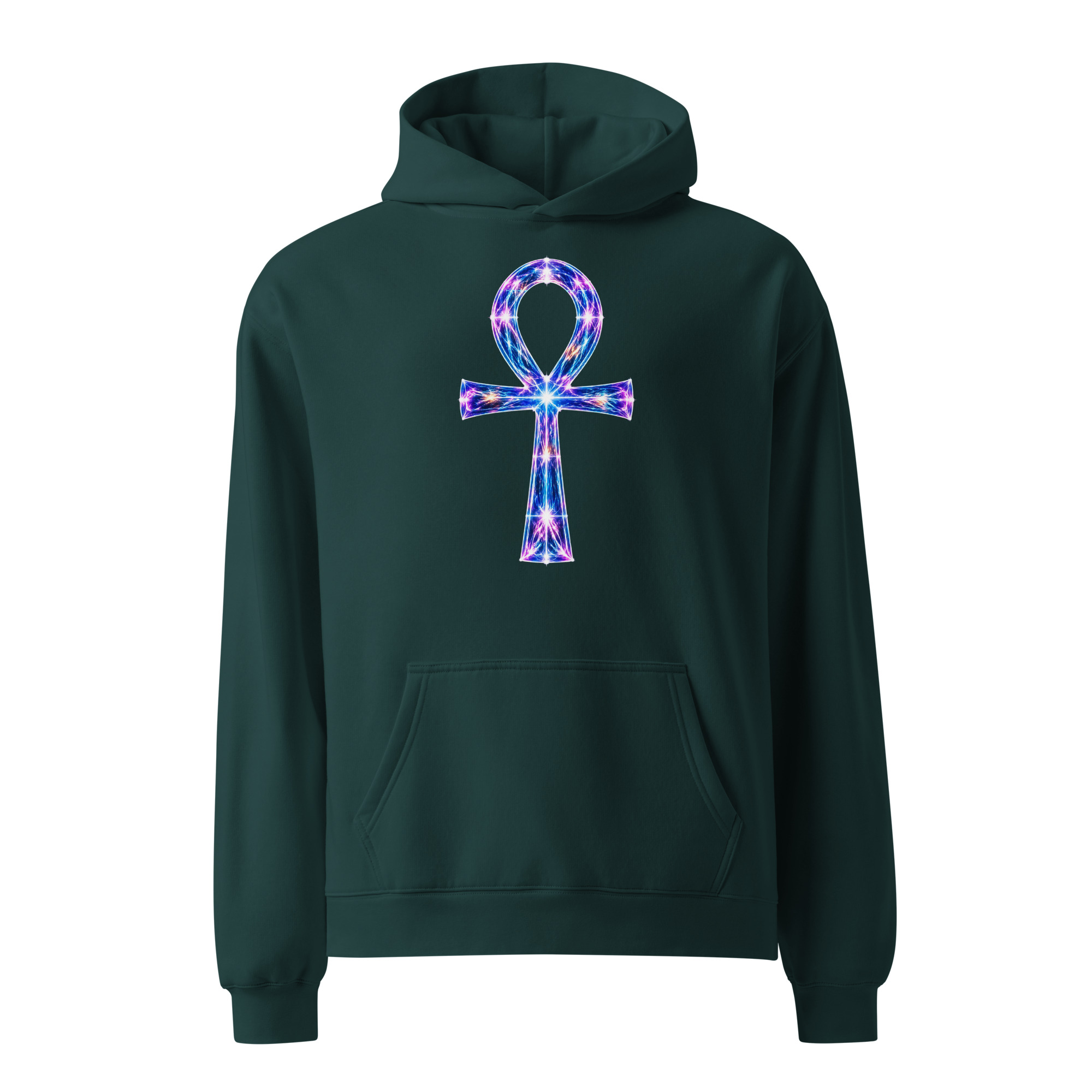 Ankh Light Codes Unisex Oversized Hoodie 001 - Image 2