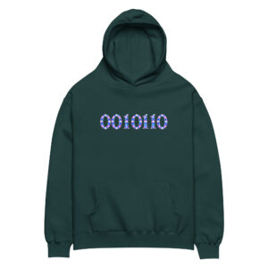 0010110 Light Codes Unisex Oversized Hoodie 001